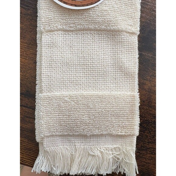 Charles Craft 14 Count Border Cross Stitch Fingertip Towel Parchment Color New! - Picture 2 of 5